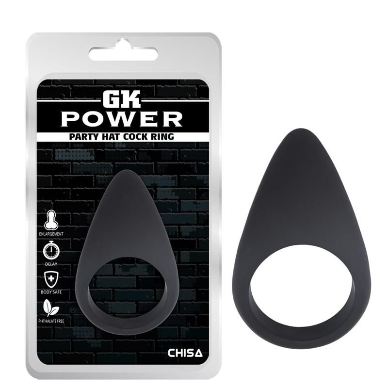 Chisa Cock Ring Party Hat Silicone (Black)