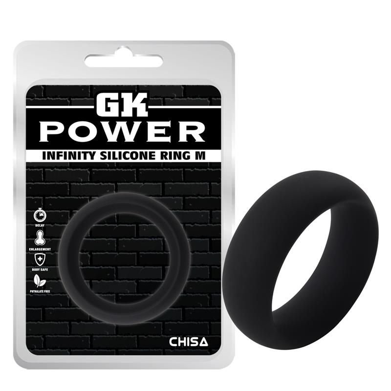 Chisa Infinity Silicone Ring M (Black)