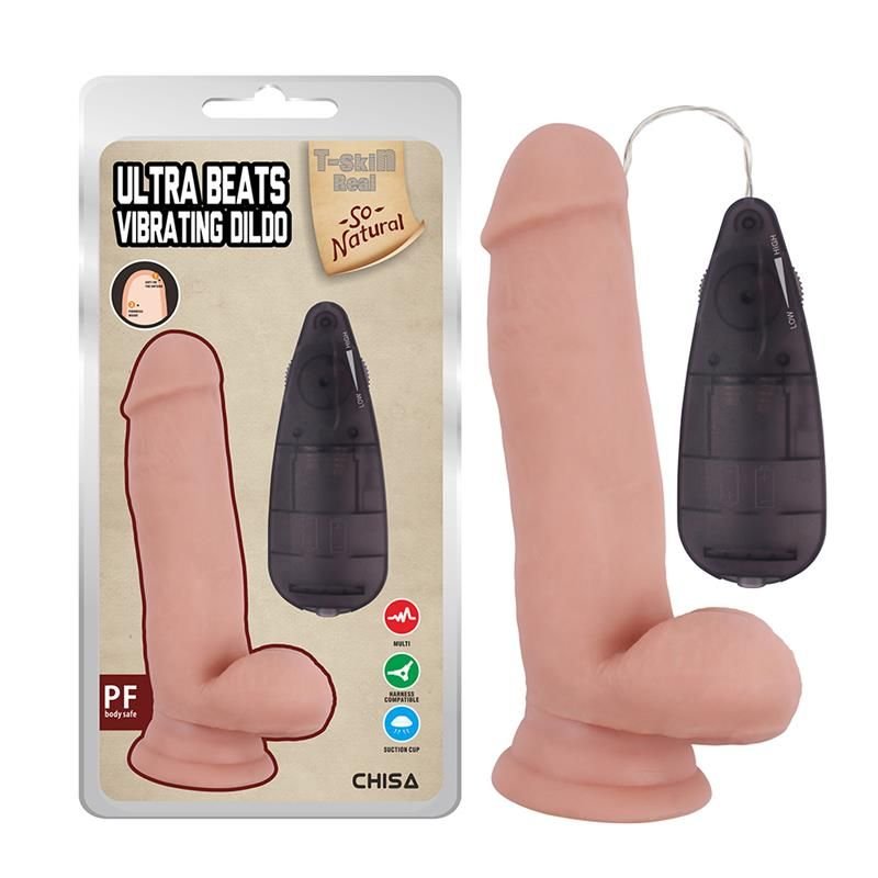 Chisa dildo vibrador realista Ultra Beats 6.8"