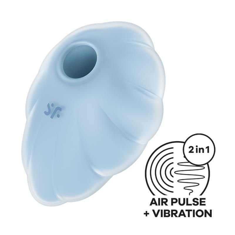 Satisfyer Cloud Dancer Clit Sucker and Vibe (Blue)