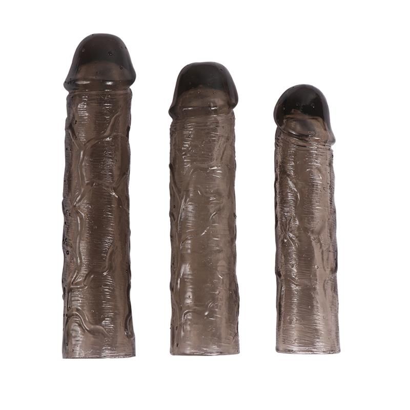 SheQu pack de 3 fundas para el pene Alex (negro)