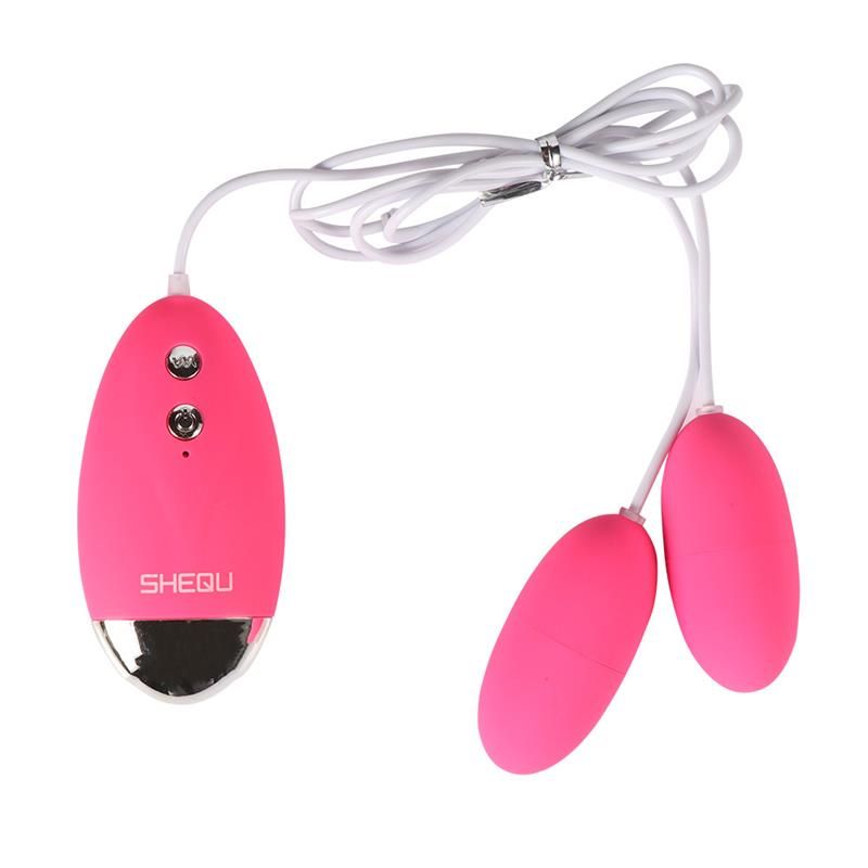 SheQu Yuesi huevo vibrador doble de silicona