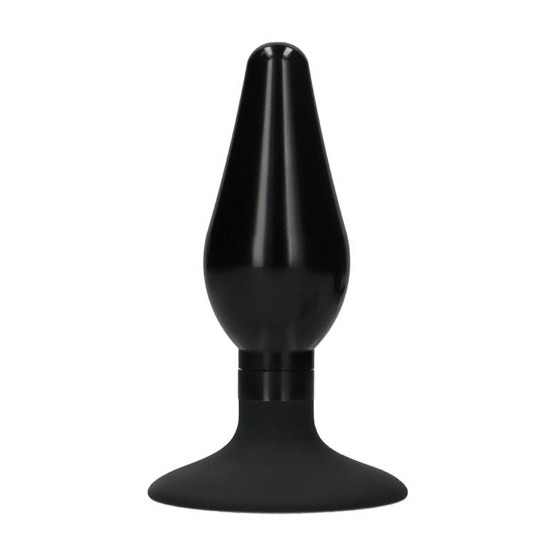 OUCH! set de plugs anales puntiagudos con ventosa, grande (negro)
