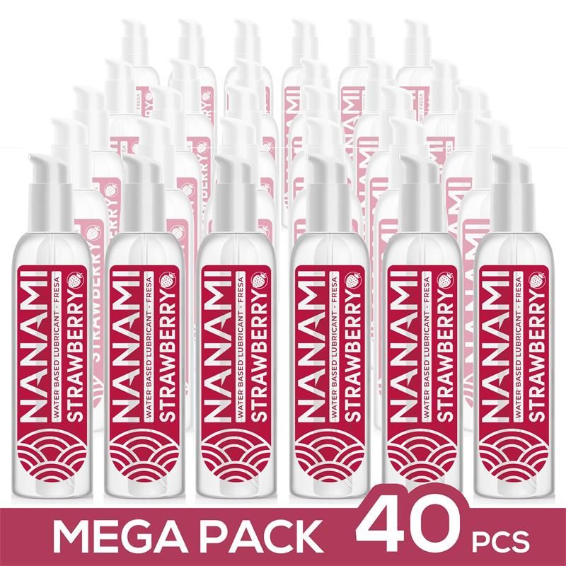 Nanami pack de 40 lubricante a base de agua fresa 150 ml
