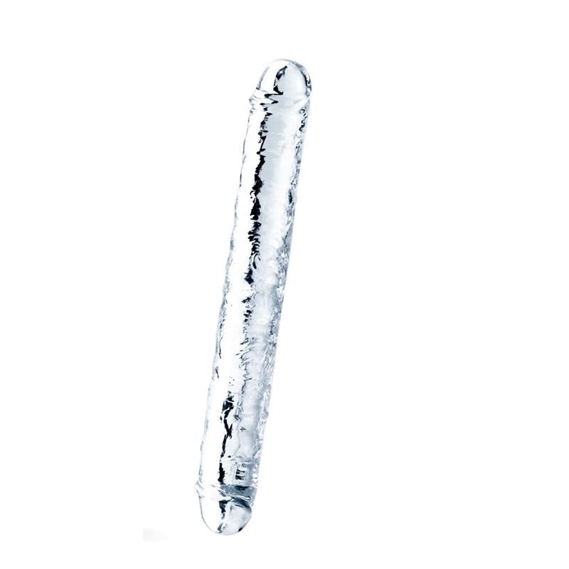 Lovetoy Flawless dildo doble 12" transparente
