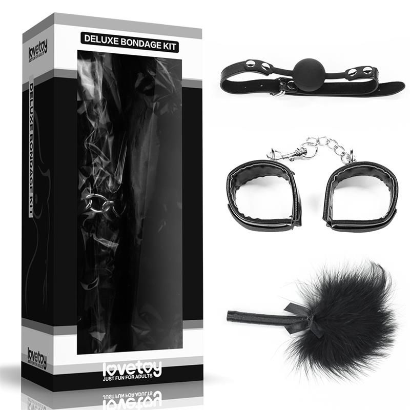 Lovetoy kit de bondage Deluxe (negro)