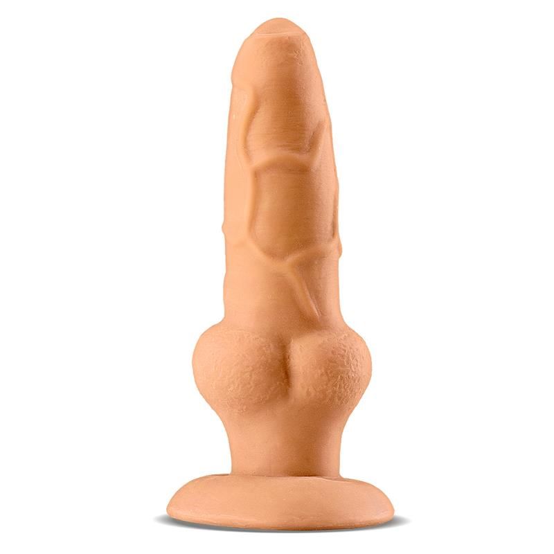 Max & Co Gerd dildo realista con testículos 8,1" color piel