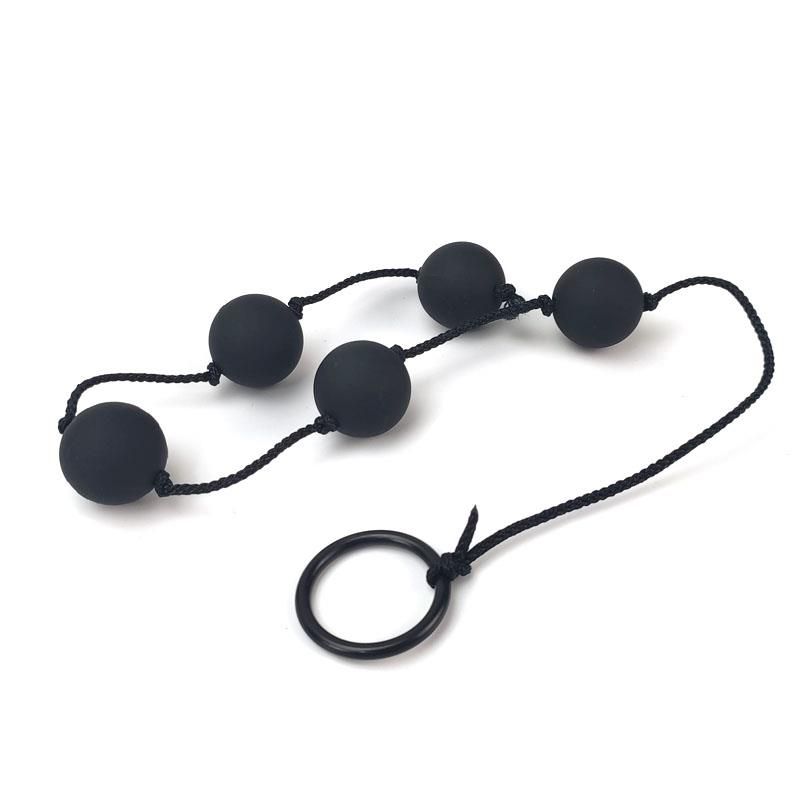 A-Gusto cadena anal de 5 bolas 36 cm (negro)