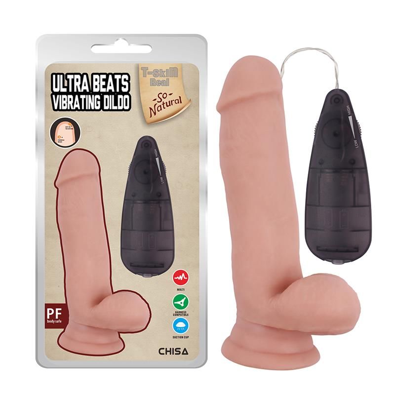 Chisa dildo vibrador realista Ultra Beats 6.8"