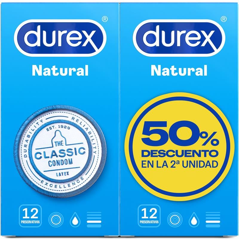 Durex preservativos Natural dúo 2 x 12 unidades