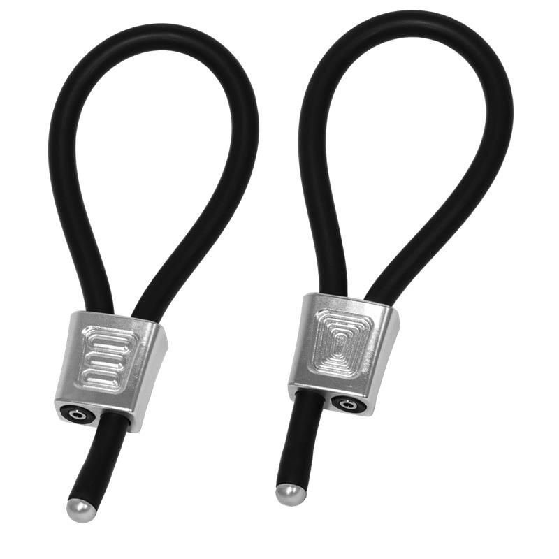 ElectraStim ElectraLoops Prestige set de 2 anillos para el pene (plateado)