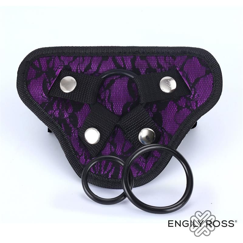 Dildox by Engily Ross Miley arnés universal ajustable con 3 anillos (morado)