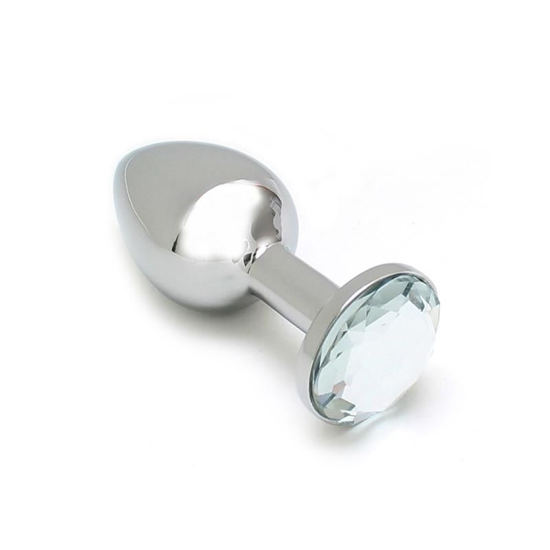 Rimba Sofia plug anal de metal con joya transparente