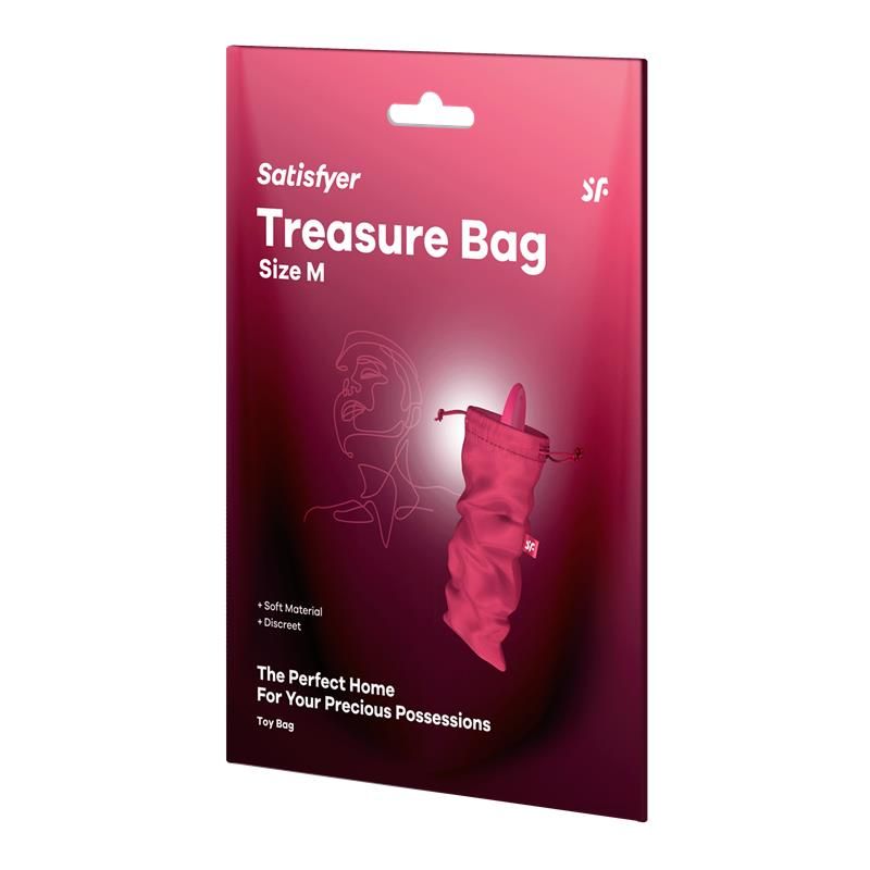 Bolsa para juguetes Satisfyer Treasure Bag, talla M (roja)