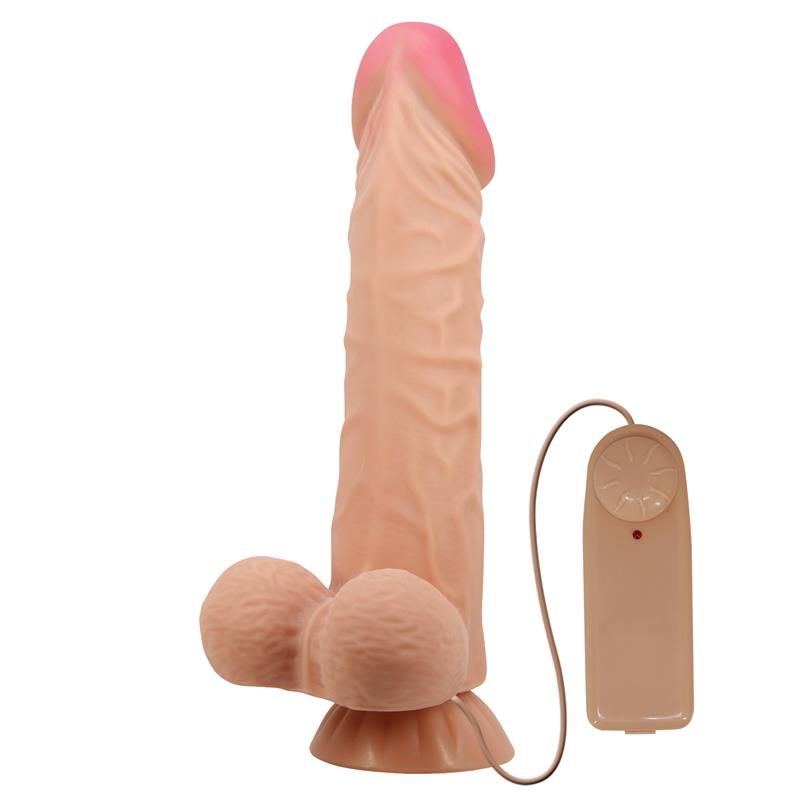 Baile dildo vibrador con piel deslizante 24 cm y mando a distancia