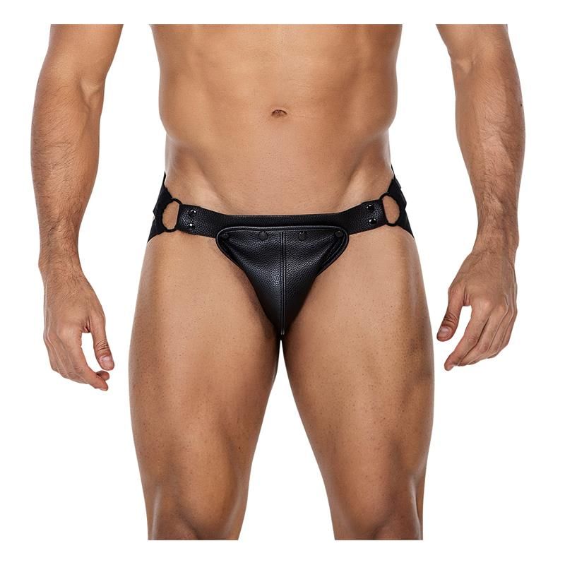 Cut4men JOCKSTR4P02 jockstrap con broches (negro)