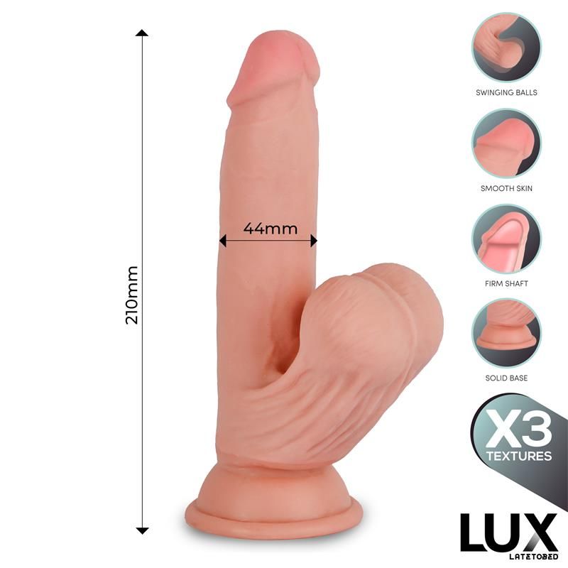 Lux Paul Triple Density dildo con testículos oscilantes
