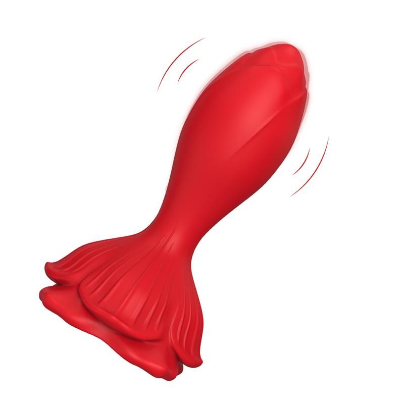 Urban Sky plug anal vibrador con base de rosa