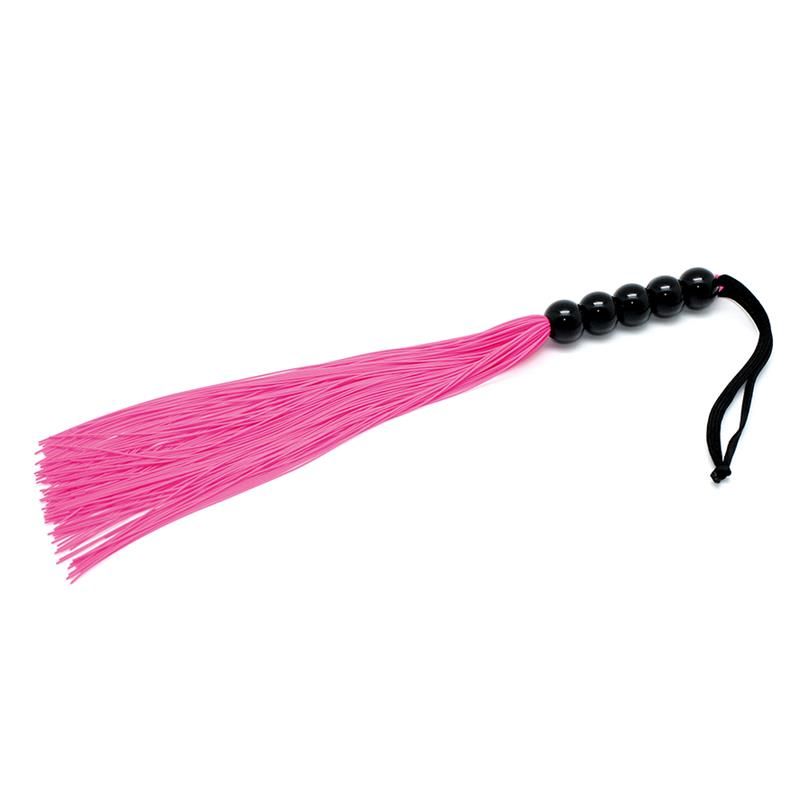 Bondage Play Flogger de silicona Rosa 38 cm