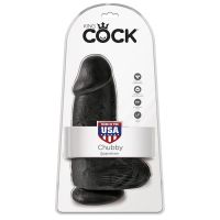 King Cock dildo grueso con testículos 9" (negro), imagen 2