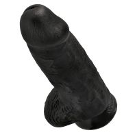 King Cock dildo grueso con testículos 9" (negro), imagen 4