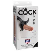 King Cock strap-on Two Cocks One Hole 7" color piel, imagen 5