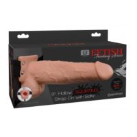 Fetish Fantasy Series strap-on elástico con dildo hueco eyaculador 9", imagen 2