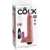 King Cock pene eyaculador con testículos 11", imagen 5