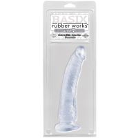 Basix Rubber Works dildo fino 17,78 cm con ventosa - transparente, imagen 2
