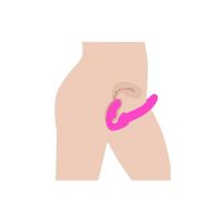Strap U Evoke strap-on sin arnés vibrador (rosa), imagen 4
