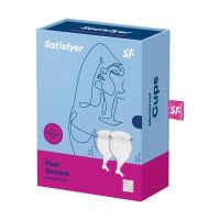Satisfyer Feel Secure Copa menstrual transparente pack de 2, imagen 4