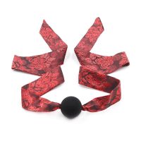 LateToBed mordaza de bola de silicona rojo/negro, imagen 3