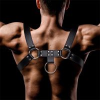 IntoYou Domine arnés de pecho para hombre, cuero vegano, imagen 3