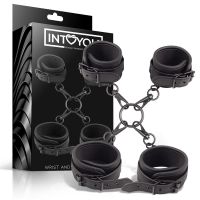 IntoYou set de esposas de muñecas y tobillos cuero vegano, imagen 2