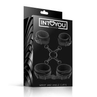 IntoYou set de esposas de muñecas y tobillos cuero vegano, imagen 3