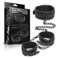 IntoYou set de collar y esposas, cuero vegano, imagen 2