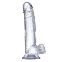 Glazed dildo realista con testículos 22 cm