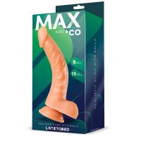 Max & Co Kurt dildo realista con testículos color piel 9,4", imagen 3