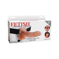 Fetish Fantasy Series arnés con dildo hueco 7" color piel, imagen 3