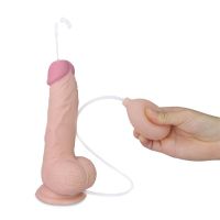 Lovetoy dildo eyaculador 8" color piel, imagen 2