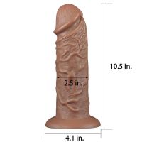 Lovetoy King dildo 10,5" marrón, imagen 9