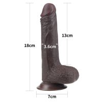 Lovetoy dildo con piel deslizante 7" (negro), imagen 13