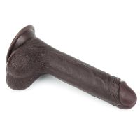 Lovetoy dildo con piel deslizante 7" (negro), imagen 3