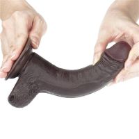 Lovetoy dildo con piel deslizante 7" (negro), imagen 9
