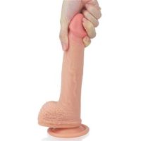 Lovetoy Nature dildo de silicona líquida 8,5" color piel