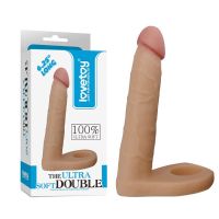 Lovetoy Ultra Soft dildo doble 6,25" color piel, imagen 7