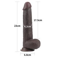 Lovetoy dildo con piel deslizante 9" (negro), imagen 15