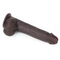 Lovetoy dildo con piel deslizante 9" (negro), imagen 4