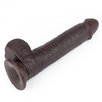 Lovetoy dildo con piel deslizante 9" (negro), imagen 5