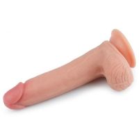 Lovetoy Nature dildo de silicona líquida 8" color piel